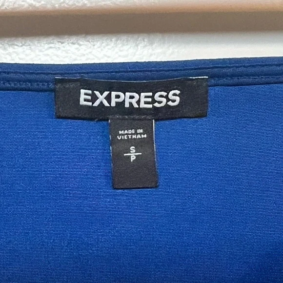 Express Royal Blue Square Neck Bodysuit Express Blush Pink Square Neck Bodysuit - Picture 2 of 8